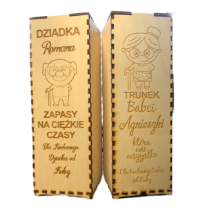 Skrzynka na wino dla babci i dziadka